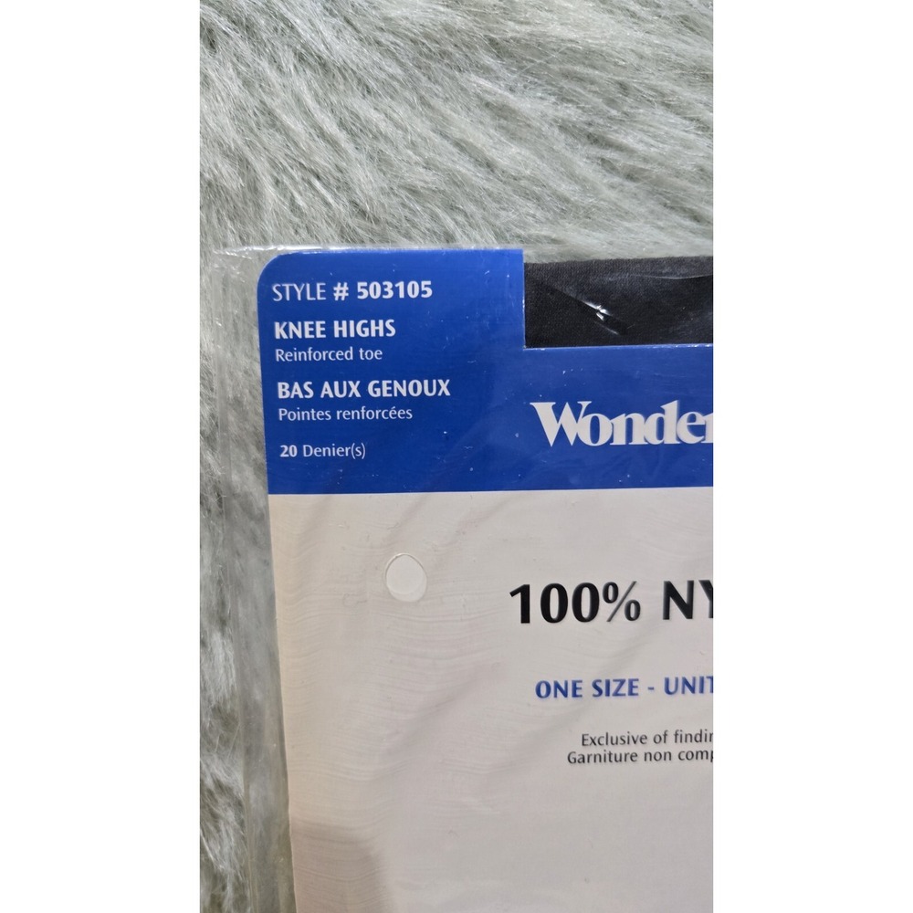 RARE Knee Highs WONDERBRA O/S Nignt Shade‎ Ombrage Nylon Socks 2 Pair Hosiery - Picture 6 of 8